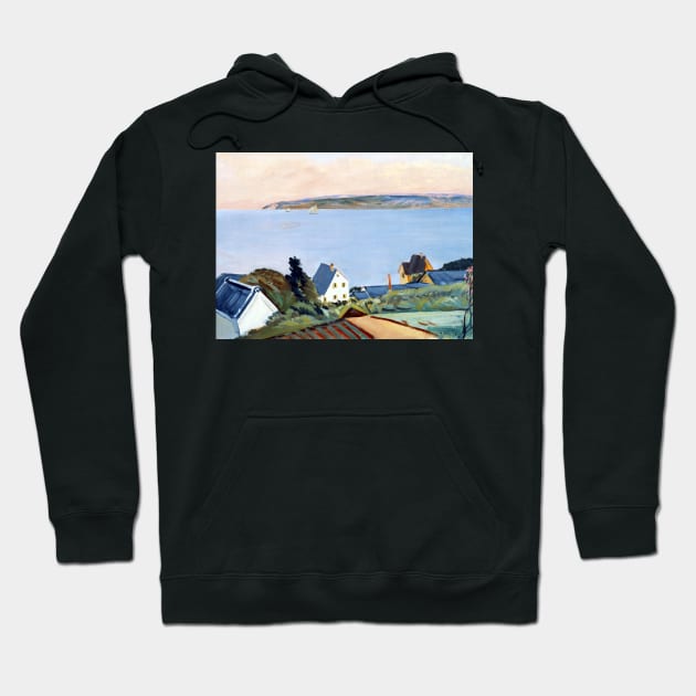 Fujishima Takeji Distant View of Awajishima Hoodie by pdpress